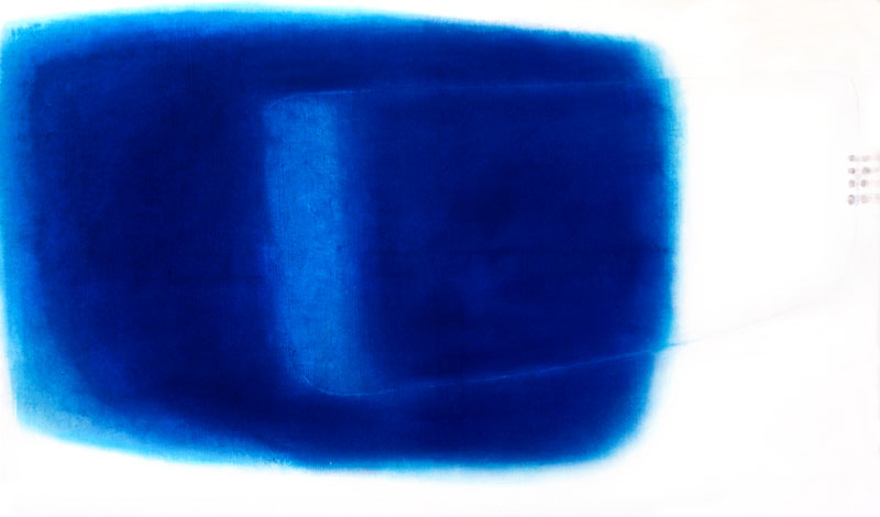 Posunutí modrého pole vlivem rotace