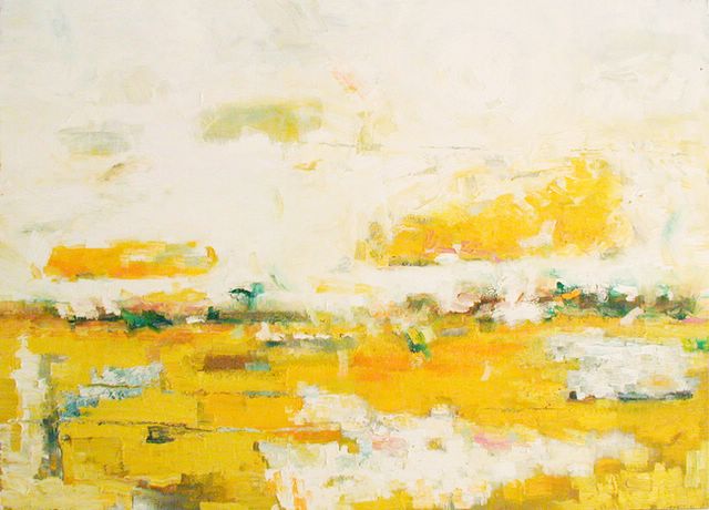 Krajina se žlutými oblaky